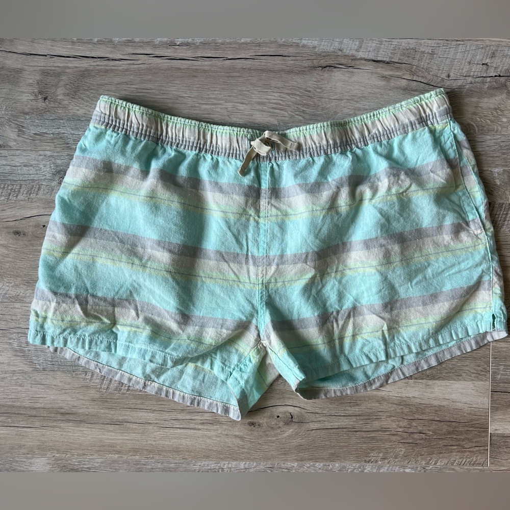 Patagonia Women's Island Hemp Baggies Shorts Striped Size Lg